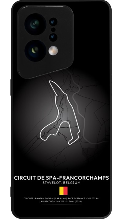 Coque OPPO Find X5 - Silicone rigide noir F1 Track 2025 Belgium