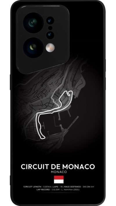 Coque OPPO Find X5 - Silicone rigide noir F1 Track 2025 Monaco