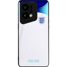 OPPO Find X5 Case Hülle - Silikon schwarz England 2022 personalisierbares Fußballtrikot