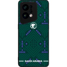 Coque OPPO Find X5 - Silicone rigide noir Maillot de football Arabie saoudite 2026 personnalisable