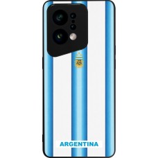 Coque OPPO Find X5 - Silicone rigide noir Maillot de football Argentine 2026 personnalisable