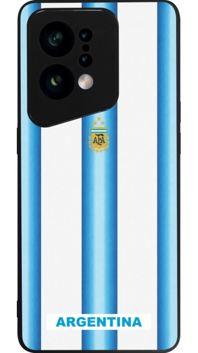 Coque OPPO Find X5 - Silicone rigide noir Maillot de football Argentine 2026 personnalisable