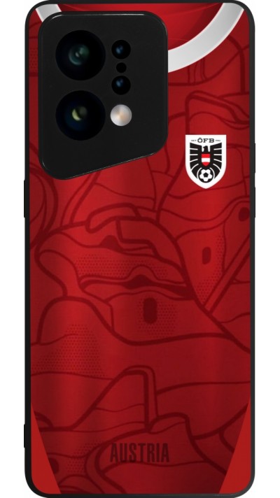 Coque OPPO Find X5 - Silicone rigide noir Maillot de football Autriche personnalisable