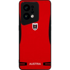 Coque OPPO Find X5 - Silicone rigide noir Maillot de football Autriche 2026 personnalisable