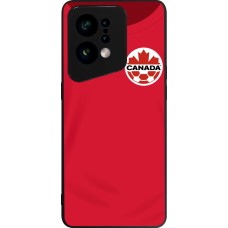 Coque OPPO Find X5 - Silicone rigide noir Maillot de football Canada 2022 personnalisable