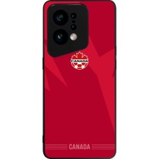 Coque OPPO Find X5 - Silicone rigide noir Maillot de football Canada 2026 personnalisable