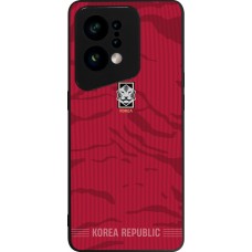 Coque OPPO Find X5 - Silicone rigide noir Maillot de football Corée du Sud 2026 personnalisable
