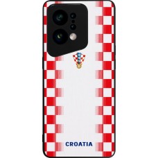 Coque OPPO Find X5 - Silicone rigide noir Maillot de football Croatie 2026 personnalisable