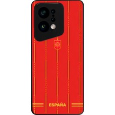 Coque OPPO Find X5 - Silicone rigide noir Maillot de football Espagne 2026 personnalisable