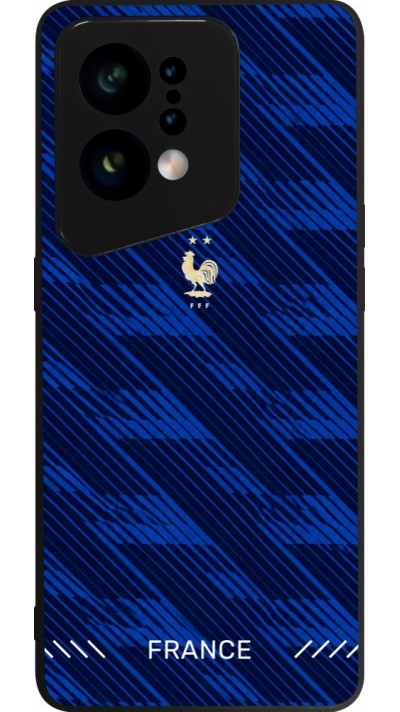 Coque OPPO Find X5 - Silicone rigide noir Maillot de football France 2026 personnalisable