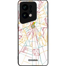 Coque OPPO Find X5 - Silicone rigide noir Maillot de football Ghana 2026 personnalisable