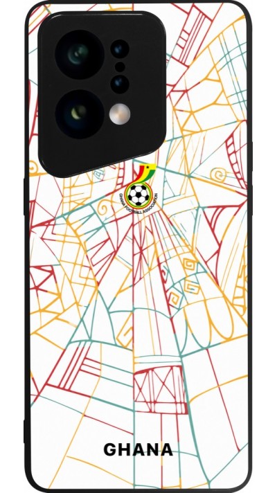 Coque OPPO Find X5 - Silicone rigide noir Maillot de football Ghana 2026 personnalisable