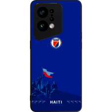 Coque OPPO Find X5 - Silicone rigide noir Maillot de football Haiti 2026 personnalisable