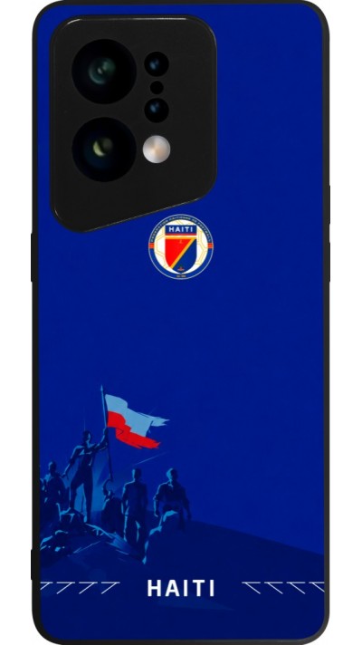 Coque OPPO Find X5 - Silicone rigide noir Maillot de football Haiti 2026 personnalisable