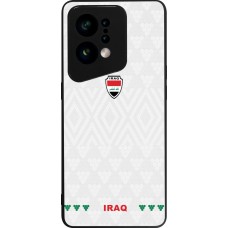 Coque OPPO Find X5 - Silicone rigide noir Maillot de football Irak 2026 personnalisable
