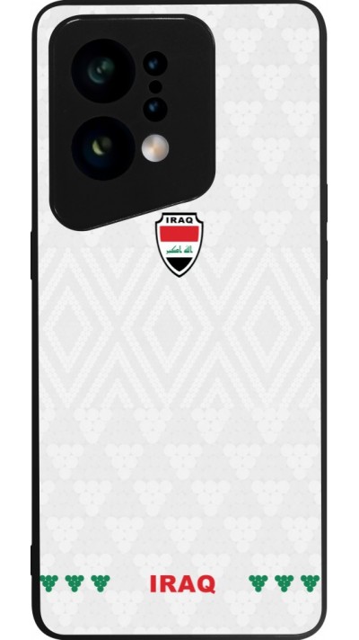 Coque OPPO Find X5 - Silicone rigide noir Maillot de football Irak 2026 personnalisable