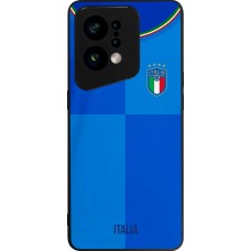 Coque OPPO Find X5 - Silicone rigide noir Maillot de football Italie 2022 personnalisable