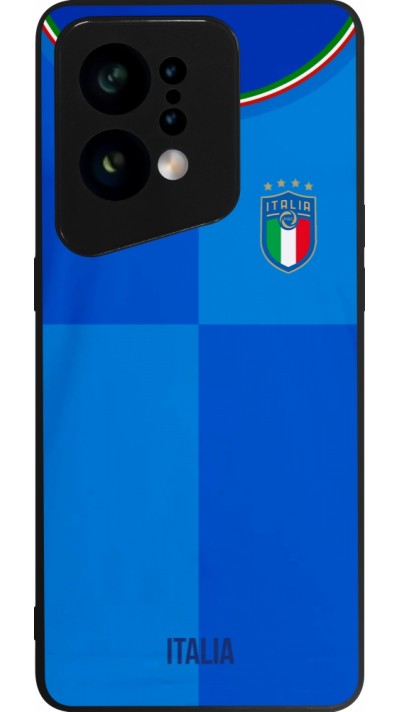 OPPO Find X5 Case Hülle - Silikon schwarz Italien 2022 personalisierbares Fußballtrikot