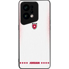 Coque OPPO Find X5 - Silicone rigide noir Maillot de football Jordanie 2026 personnalisable