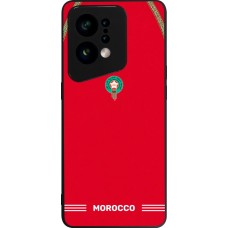 Coque OPPO Find X5 - Silicone rigide noir Maillot de football Maroc 2026 personnalisable