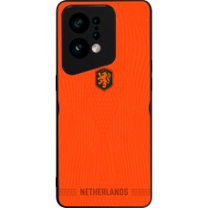 Coque OPPO Find X5 - Silicone rigide noir Maillot de football Pays-Bas 2026 personnalisable