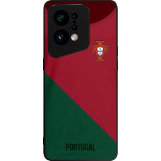 OPPO Find X5 Case Hülle - Silikon schwarz Fussballtrikot Portugal2022