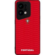 Coque OPPO Find X5 - Silicone rigide noir Maillot de football Portugal 2026 personnalisable