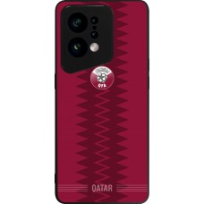 Coque OPPO Find X5 - Silicone rigide noir Maillot de football Qatar 2026 personnalisable