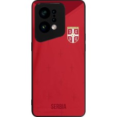 Coque OPPO Find X5 - Silicone rigide noir Maillot de football Serbie 2022 personnalisable