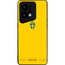 Coque OPPO Find X5 - Silicone rigide noir Maillot de football Suède 2026 personnalisable