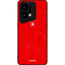Coque OPPO Find X5 - Silicone rigide noir Maillot de football Suisse 2026 personnalisable