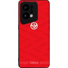Coque OPPO Find X5 - Silicone rigide noir Maillot de football Tunisie 2026 personnalisable