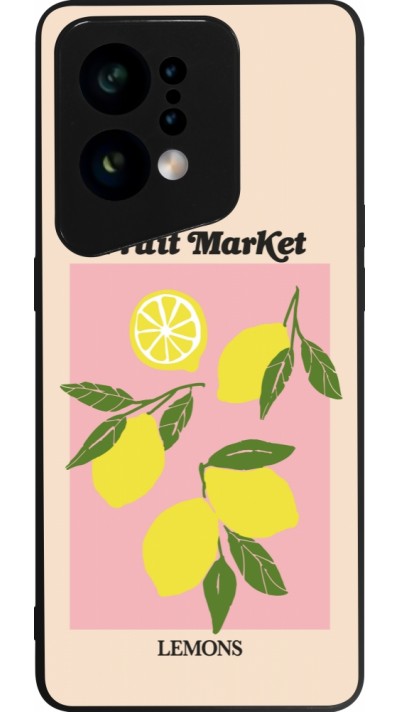 Coque OPPO Find X5 - Silicone rigide noir Fruit market lemons 2026