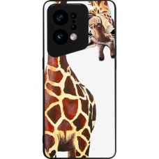 Coque OPPO Find X5 - Silicone rigide noir Giraffe Fit