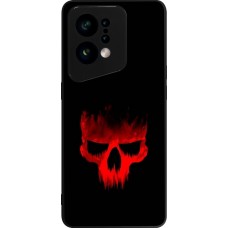 Coque OPPO Find X5 - Silicone rigide noir Halloween 2023 scary skull