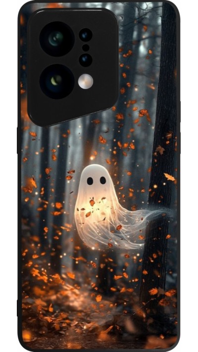 Coque OPPO Find X5 - Silicone rigide noir Halloween 2025 Ghost in the forest
