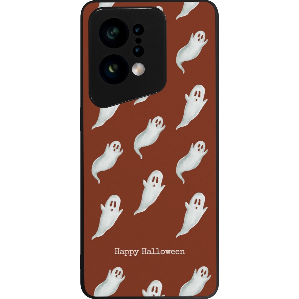 Coque OPPO Find X5 - Silicone rigide noir Halloween 2025 Pattern of ghosts