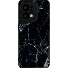 Coque OPPO Find X5 - Silicone rigide noir Marble Black 01