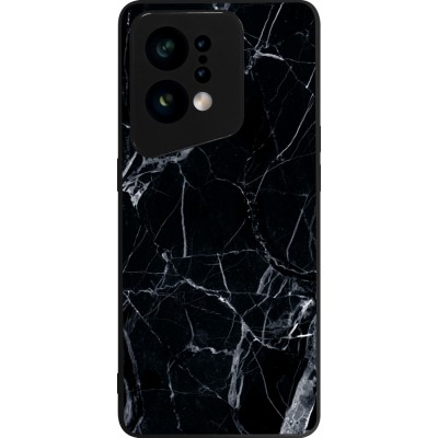 OPPO Find X5 Case Hülle - Silikon schwarz Marble Black 01