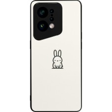 Coque OPPO Find X5 - Silicone rigide noir Minimal bunny cutie