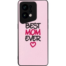 Coque OPPO Find X5 - Silicone rigide noir Mom 2023 best Mom ever pink
