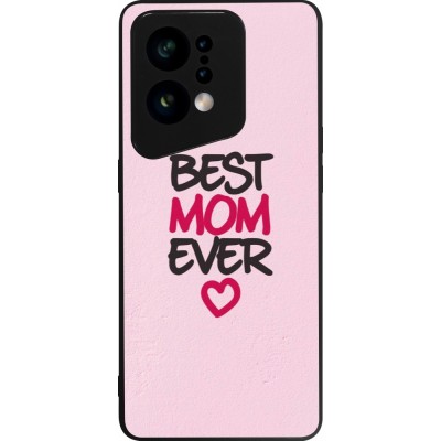 OPPO Find X5 Case Hülle - Silikon schwarz Mom 2023 best Mom ever pink