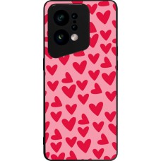 OPPO Find X5 Case Hülle - Silikon schwarz Mom 2024 kleine Herzen