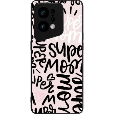 OPPO Find X5 Case Hülle - Silikon schwarz Mom 2024 Super mom