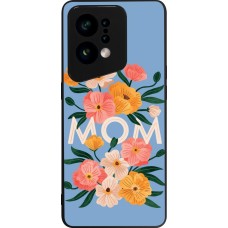 OPPO Find X5 Case Hülle - Silikon schwarz Mom 2026 Flowers