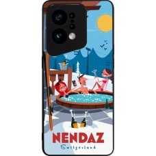 Coque OPPO Find X5 - Silicone rigide noir Nendaz Mountain Jacuzzi