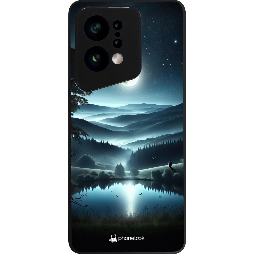 Coque OPPO Find X5 - Silicone rigide noir Night Sky View