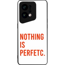 OPPO Find X5 Case Hülle - Silikon schwarz Nothing is Perfetc