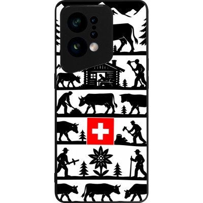 Coque OPPO Find X5 - Silicone rigide noir Poya Suisse 1