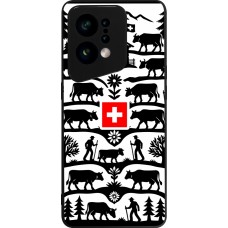Coque OPPO Find X5 - Silicone rigide noir Poya Suisse 3